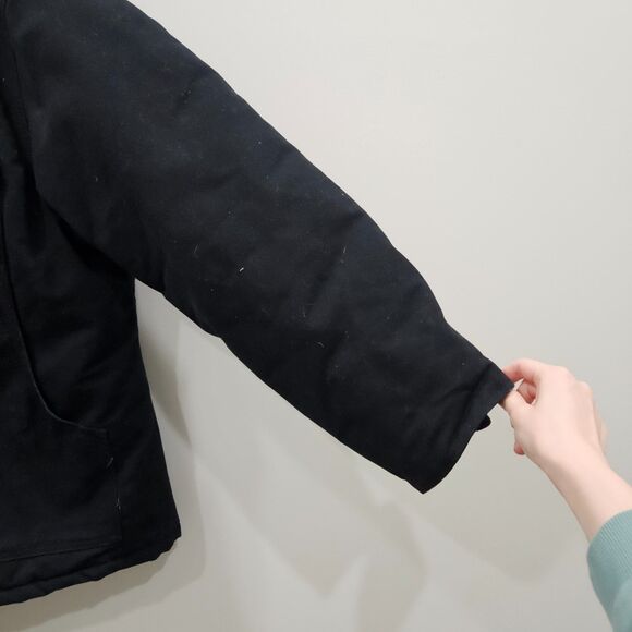 Vintage Carhartt C03 Firm Duck Arctic-Lined Work Coat Black Field Chore 90s USA - Picture 8 of 13